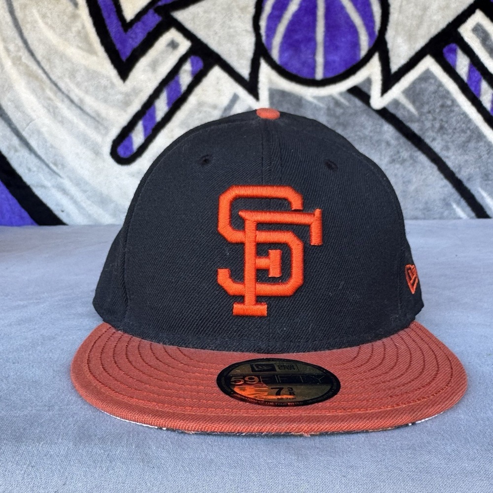 Size 7 3/8 - San Francisco Giants Hat Cap New Era 59Fifty 50 Year Anniversary‎